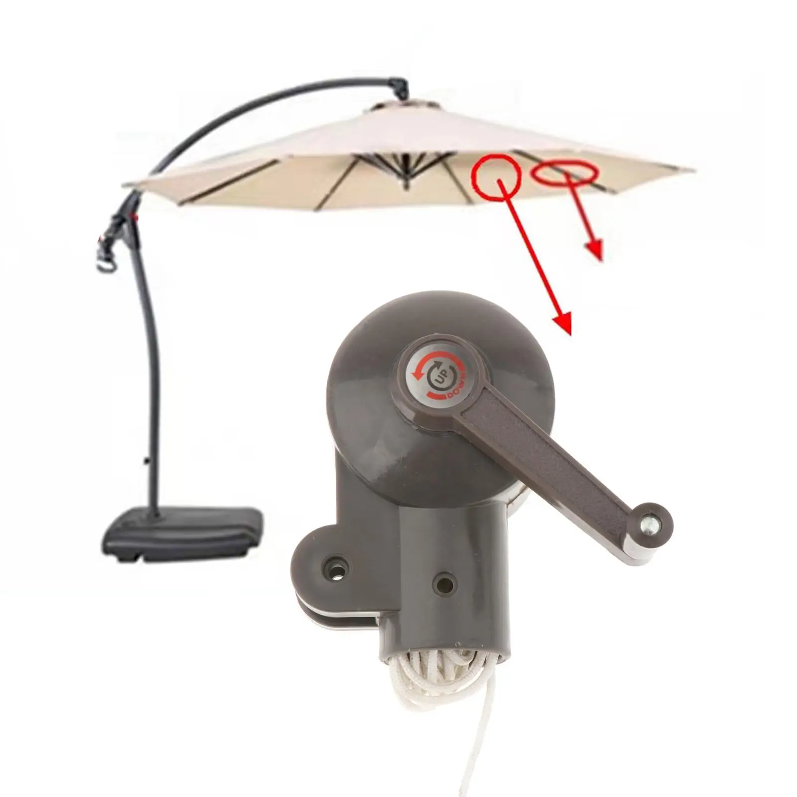 Patio Umbrella Accessorie Parasol Crank Handle Leisure Adjustable Deck Umbrella Outdoor Umbrella Accessories Heavy Duty Umbrella