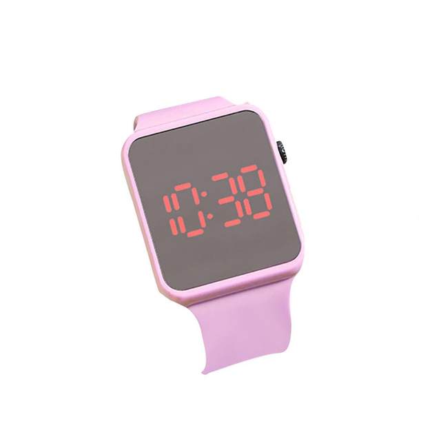 Relojes de pulsera para mujer, reloj electrónico multifuncional para niños,  diseño minimalista con pantalla LED de hora, reloj despertador, pantalla