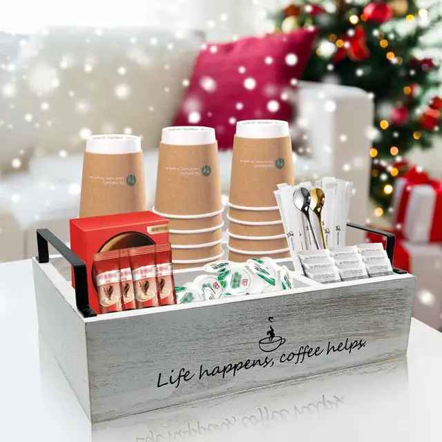 Cup Holder Large Capacity Coffee Pod Holder for Bar Countertop Coffee  Station Organizer Decorative Box Kitchen Accessories - AliExpress
