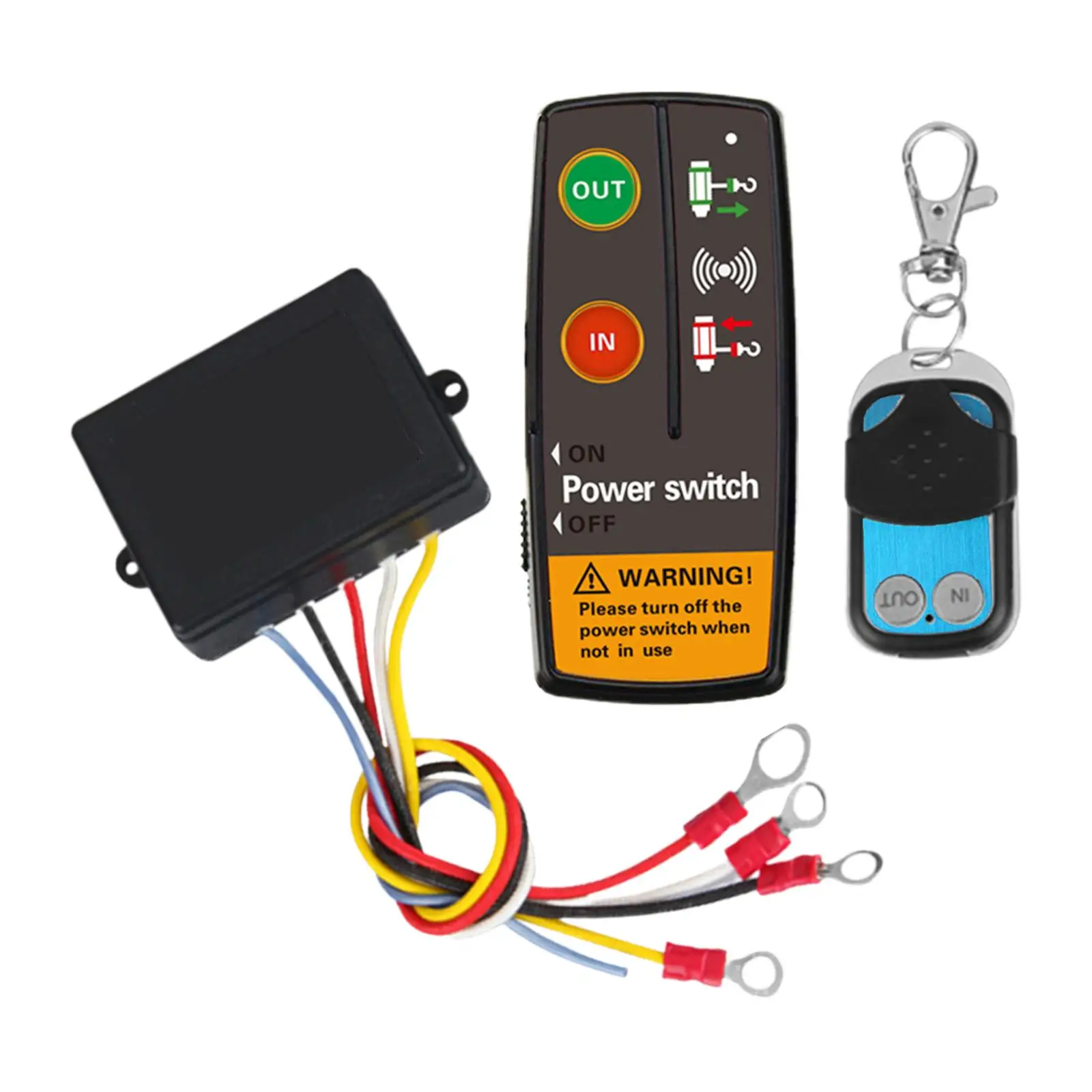 Wireless Winch Remote Control Kit Durable Heavy Duty Automatic Winch Control with Indicator Light Spare Parts for Car Truck