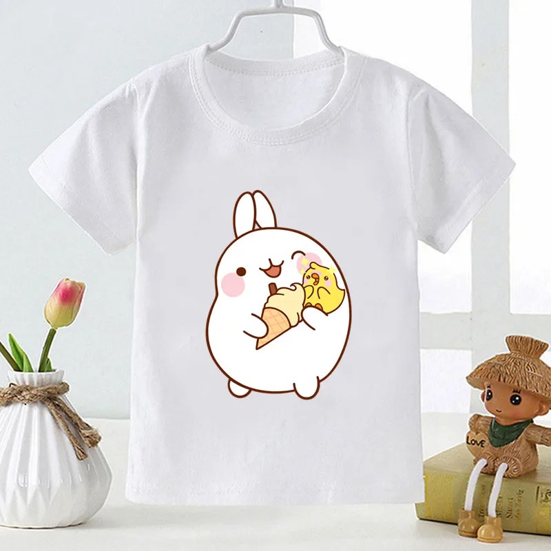 Title 6, Molang et Piupiu imprimé dessin animé T-shirt p...