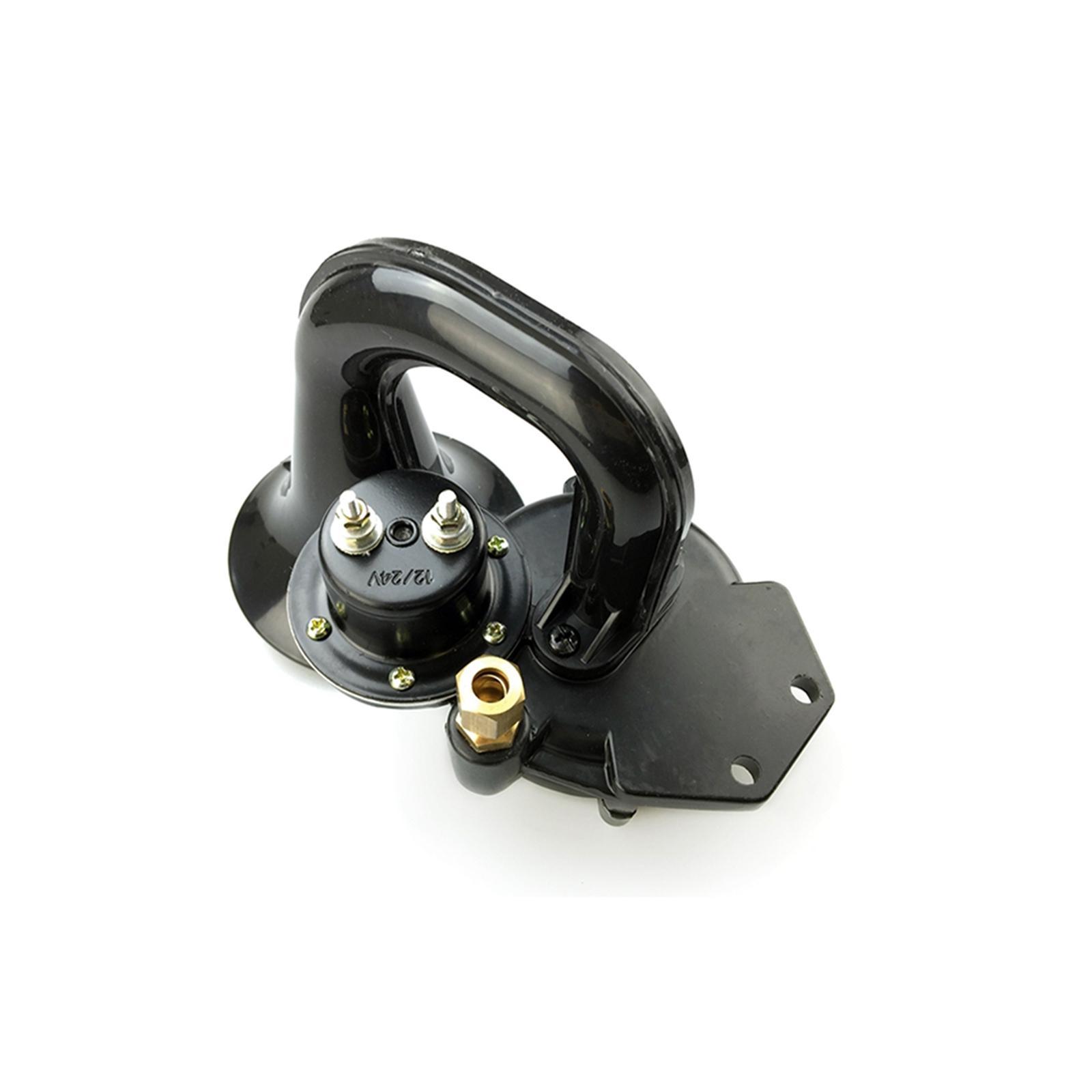 Air Horn 12V 24V with Compressor Electric 120dB Compact Loud Small Snail 10A Airhorn for Trucks Train Boat Bus Van Car