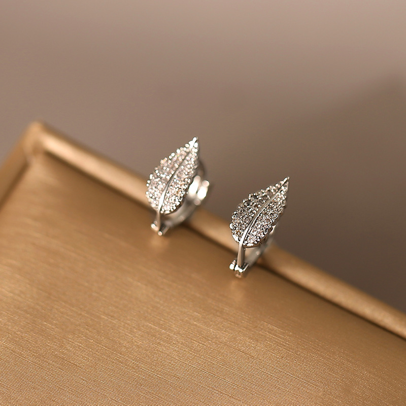 REETI Ohrringe aus 925er-Sterlingsilber, Blatt-Ohrringe für Damen, Geschenk, Modeschmuck, koreanisch – Detail 6