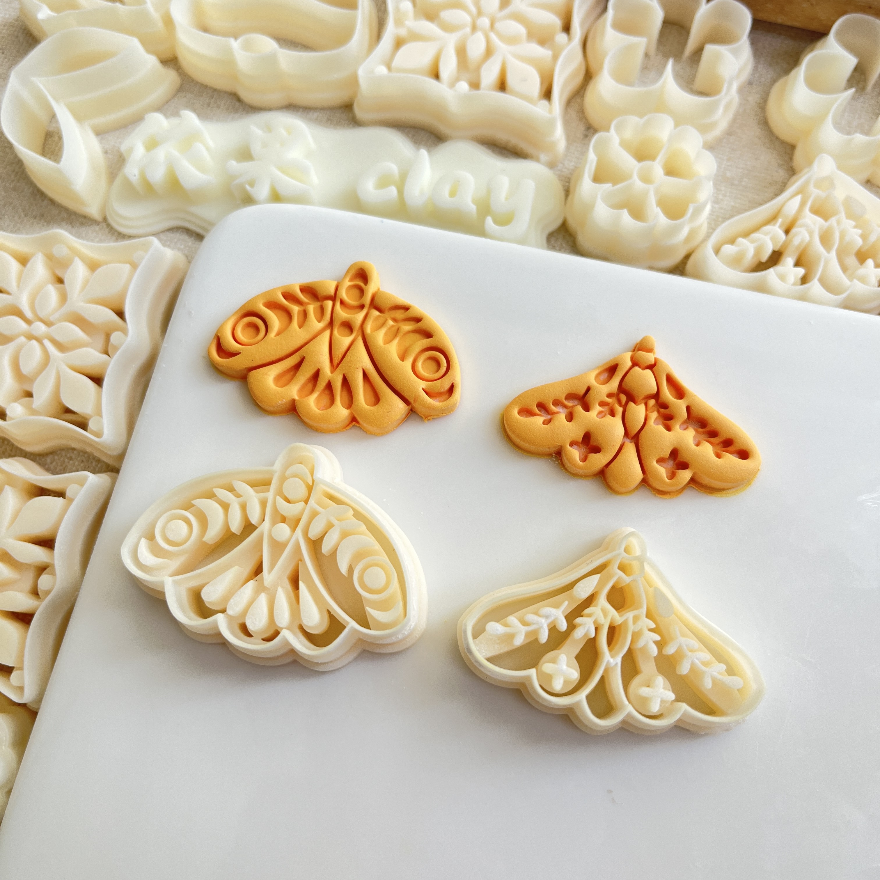 Description Picture 3 of itemButterfly Series Complex Exquisite Moth Shaped Clay Cutting Molds For DIY Earrings Jewelry Badge Making Polymer Clay Molds