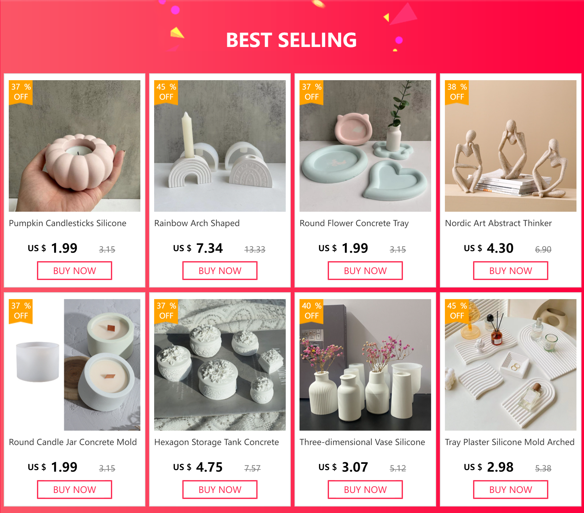 Description Picture 2 of itemSucculent Plant Candle Mold DIY Simulation Cactus Silicone Mold Cute Flower Scented Candle Aroma Plaster Soap Making Home Decor