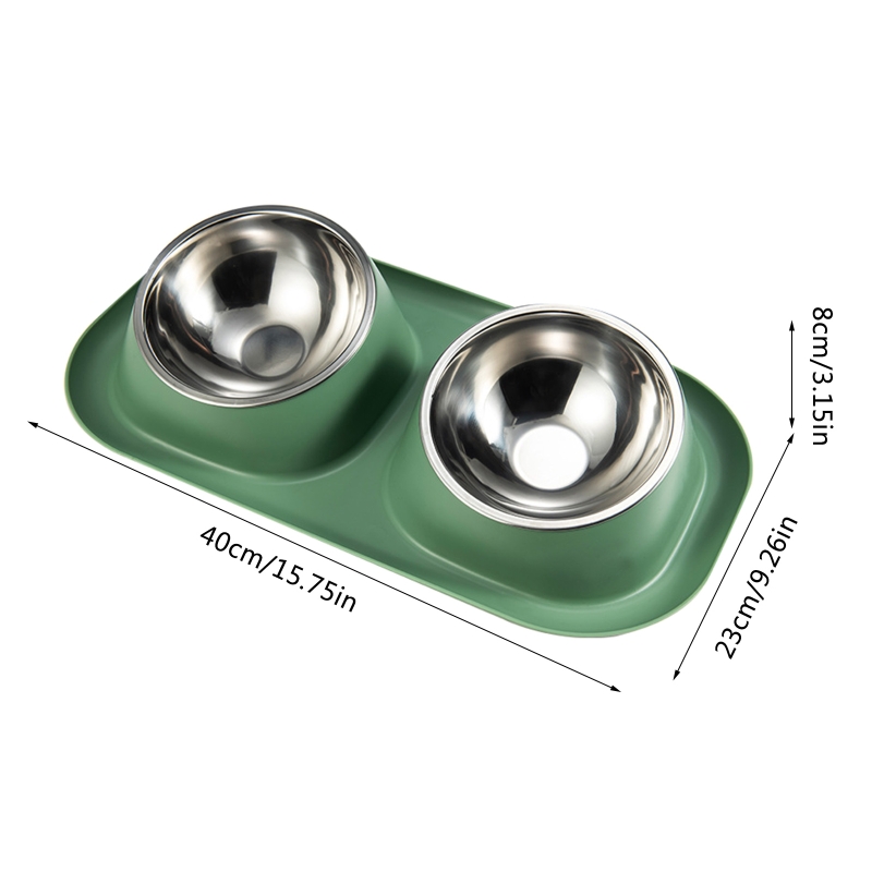 Title 6, Double Dog for Cat Bowls Stainless Steel Water ...