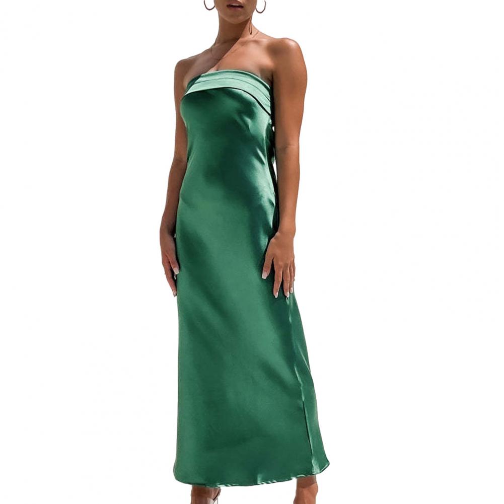 Vestido de noite para mulheres, strapless, off-the-ombro,