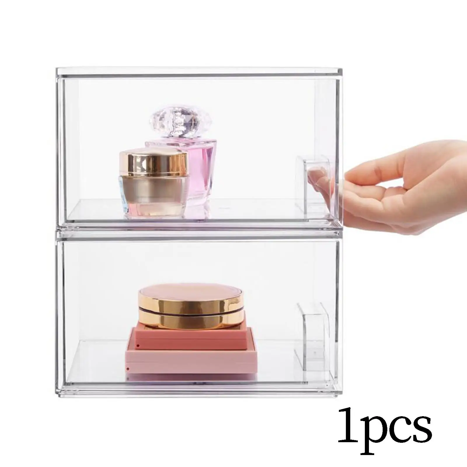 Makeup Organizer Storage Drawer Clear Cosmetic Display Case for Home Organization and Storage Dresser Countertop Vanity Pantry