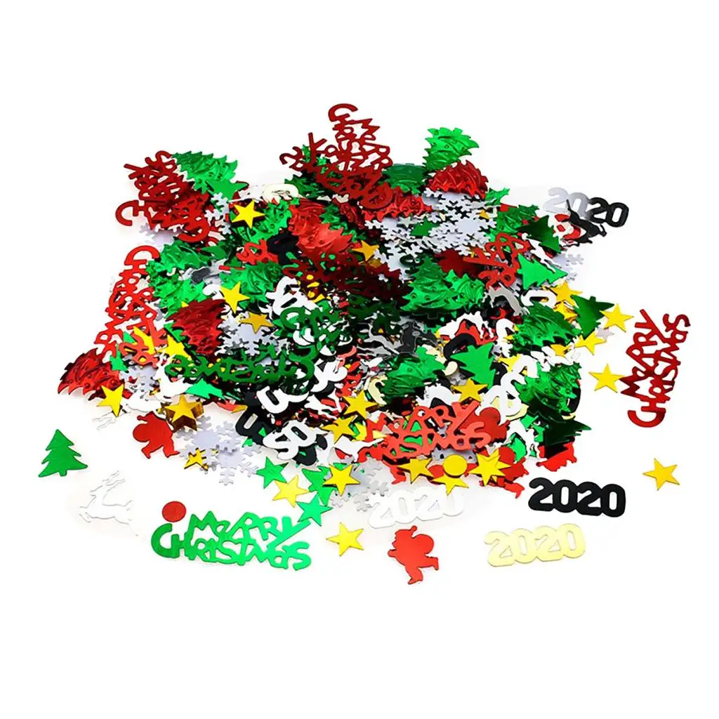 100g Glitter Xmas Confetti Santas Elk Sequins Scatter Party Set Supplies