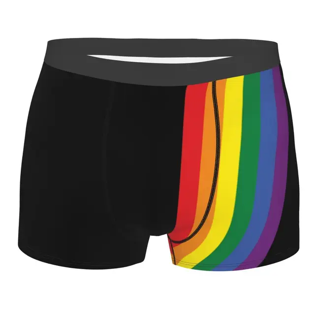 Transgender LGBT Flag Men's Boxer Brief Underwear Soft Stretch Trunks Pack