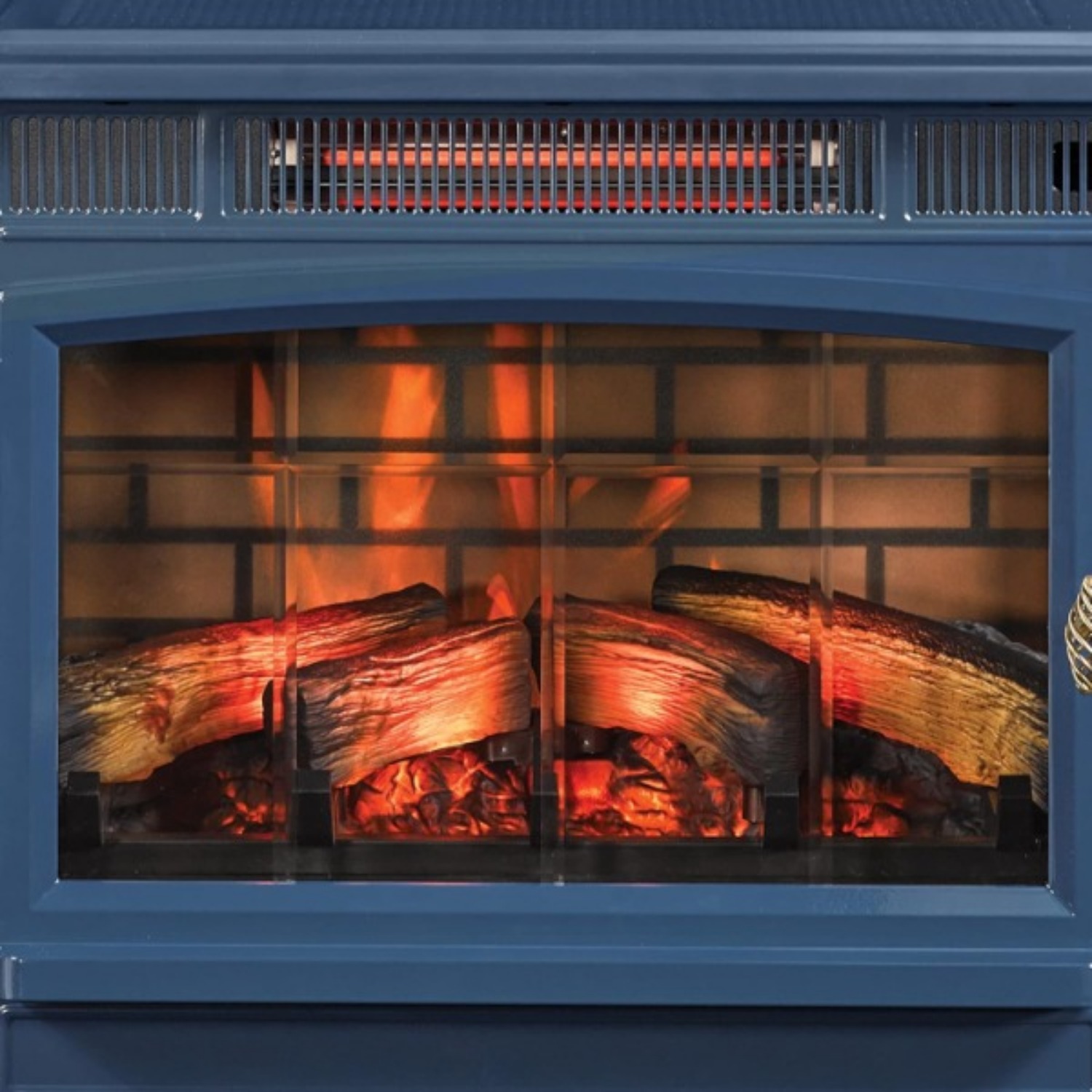 Title 5, 5,200 BTU Electric Infrared Quartz Fireplace St...