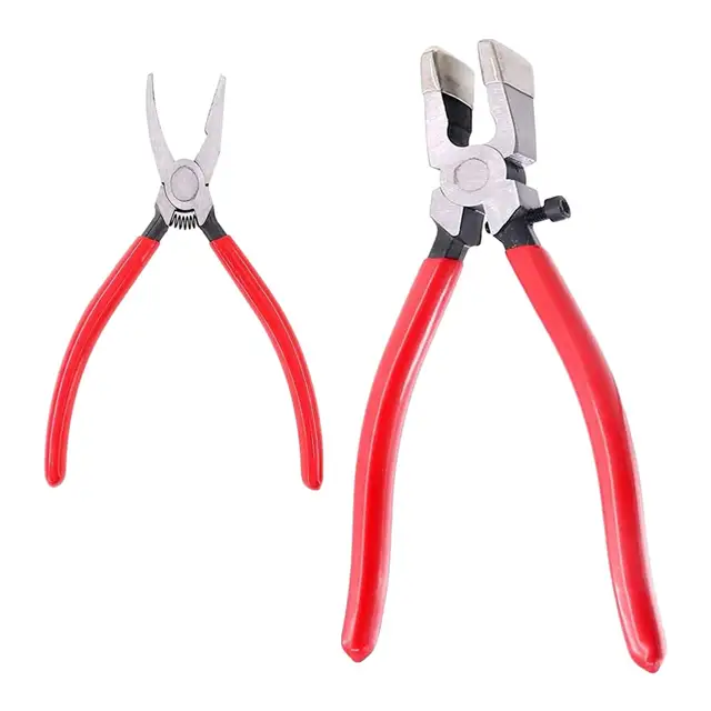 Glass Breaking Pliers Glass Running Pliers Key Fob Pliers Glass Cutting  Tool for Mosaic Art Thick Glass Fusing Stained Glass - AliExpress
