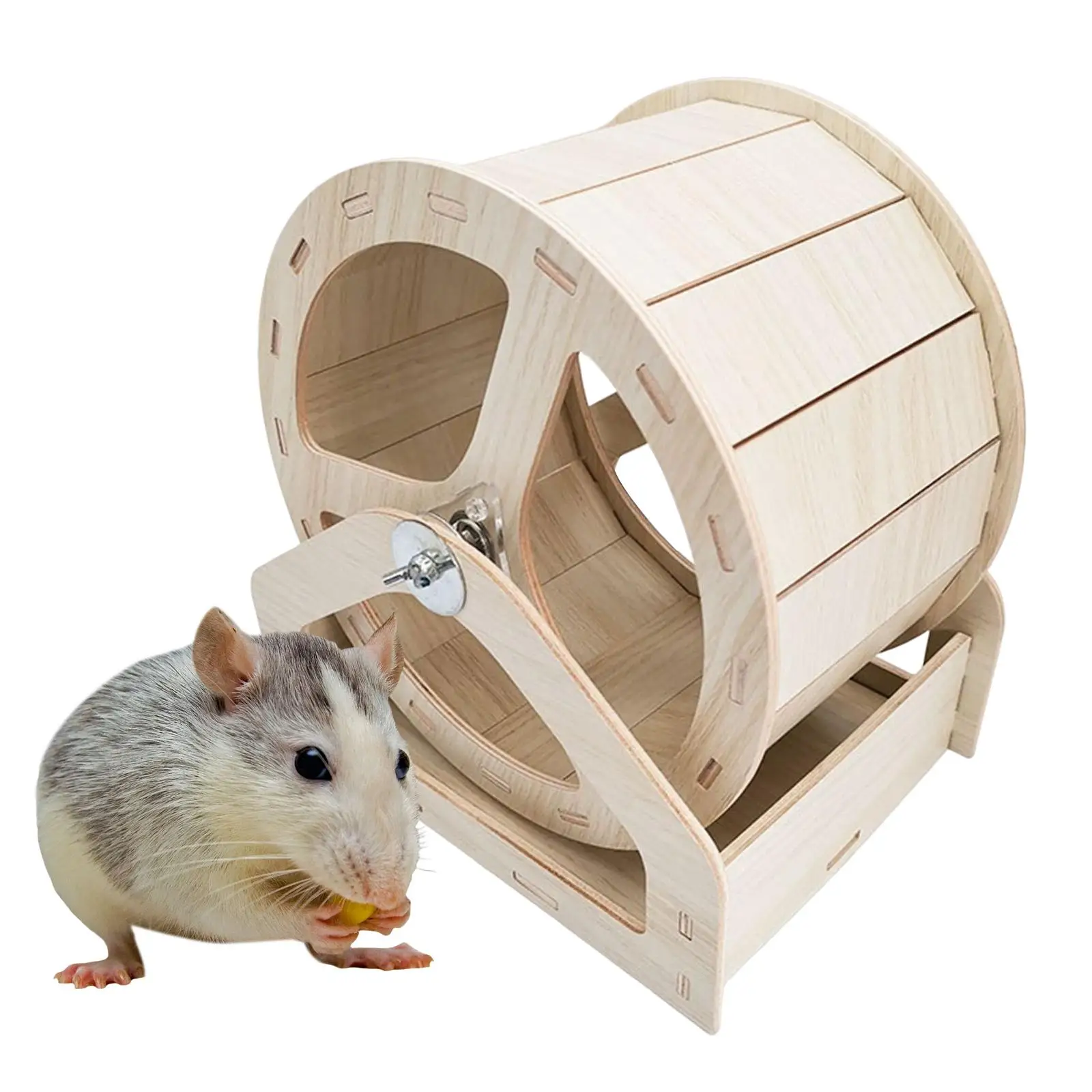 Wooden Hamster Running Wheels Small Pets Sport Wheel Toys Mice Pet Supplies