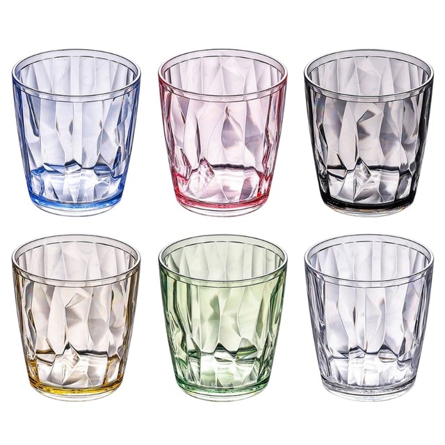 6pcs Acrylic Drinking Glasses Set Plastic Tumblers Plastic Cups Dishwasher  Safe Cups Glassware Unbreakable Plastic Drinking Set - AliExpress