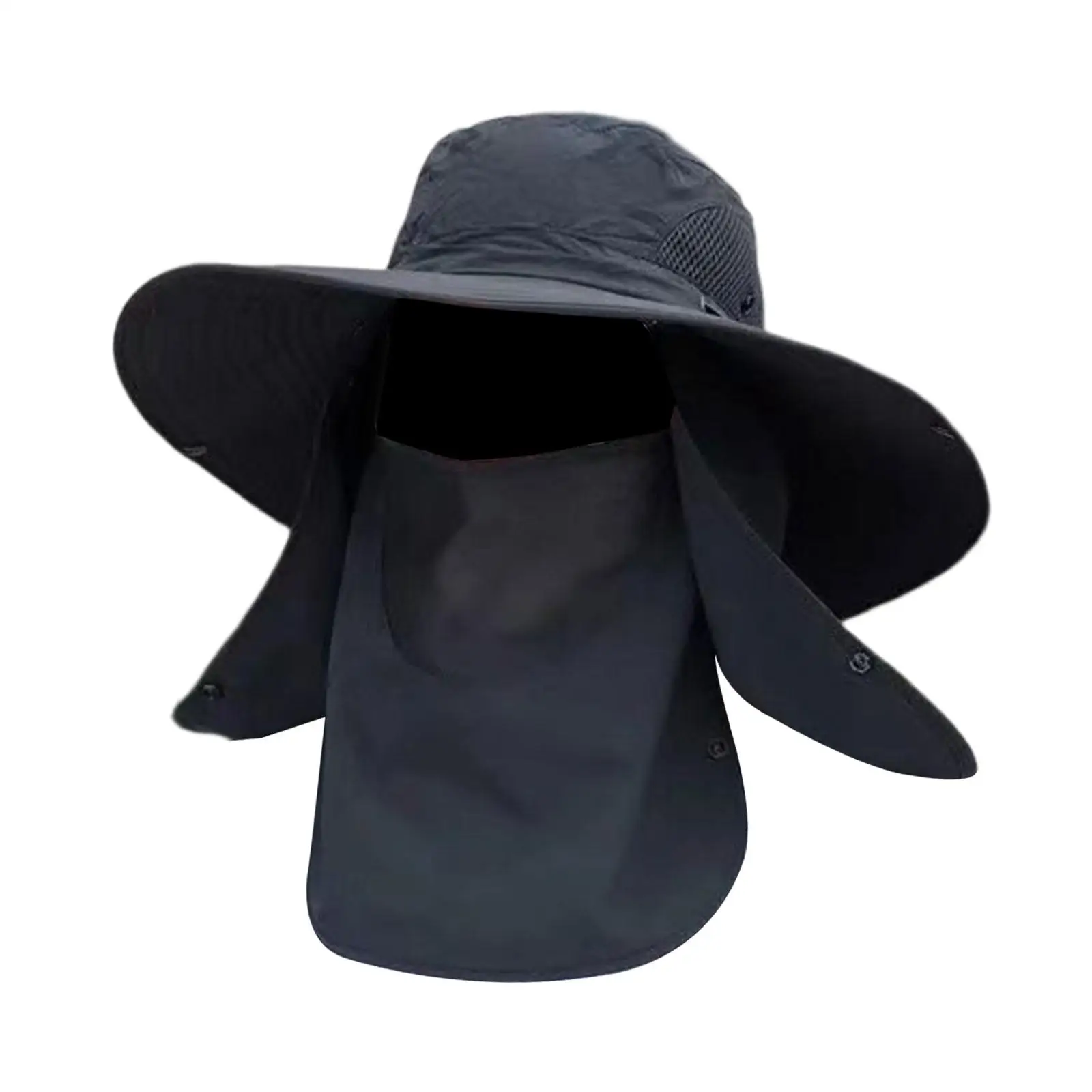 with Removable Face Neck Flap Cover Foldable Sun Protective Fishing Hat Sun Cap for Summer Camping Unisex Backpacking Hiking