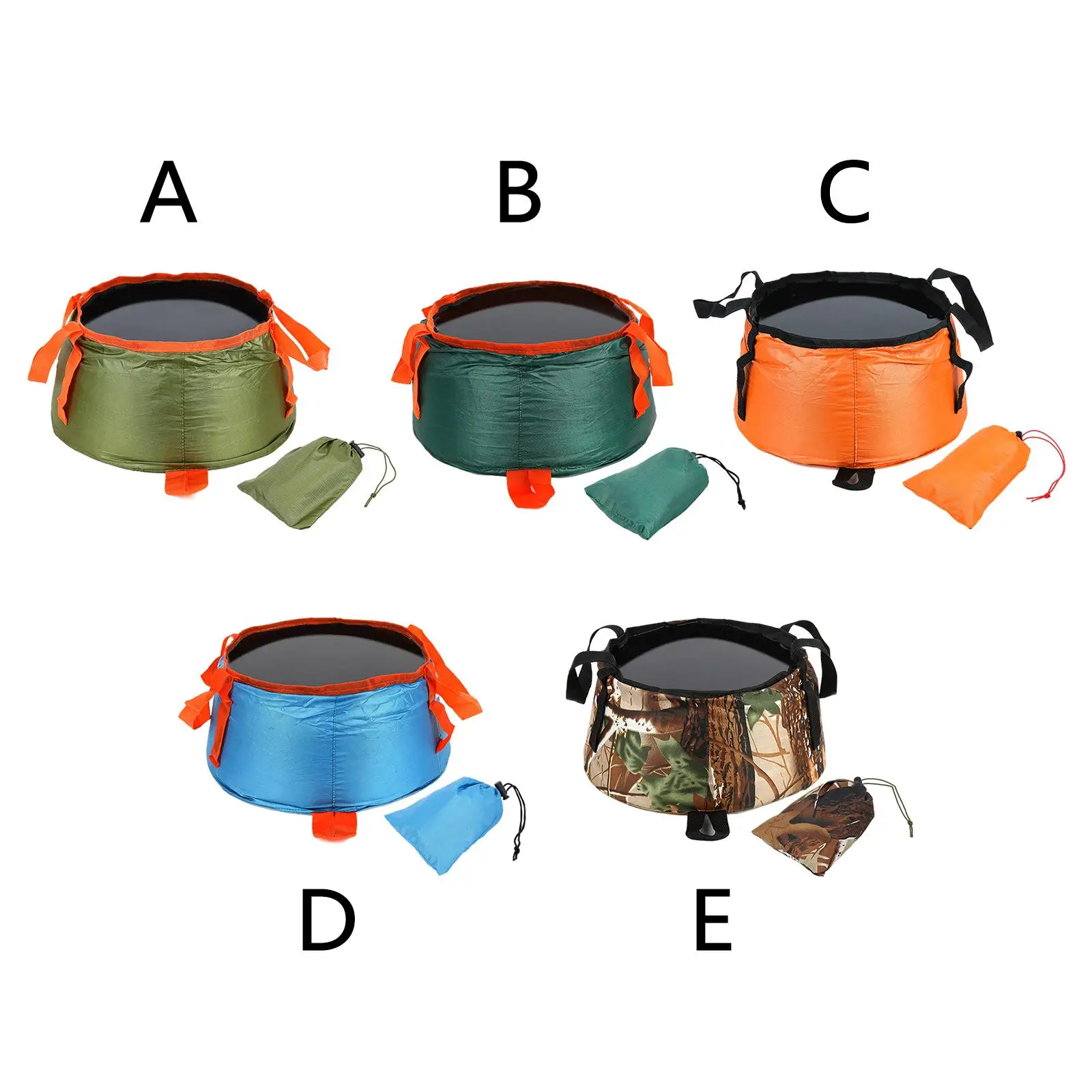 Folding Collapsible Bucket Foldable with Carry Bag Camping Outdoor Caravan