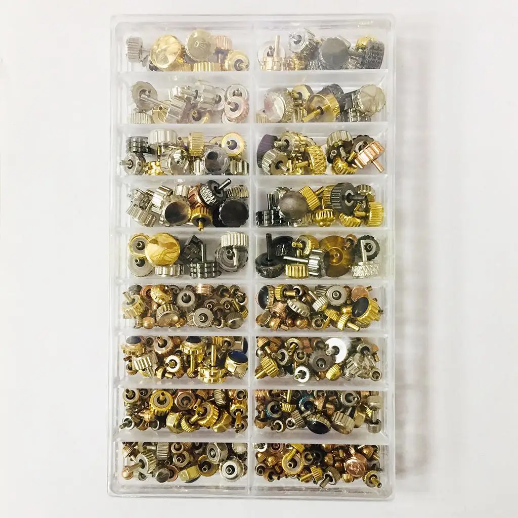 160PCS Multicolor Assortment Sizes Mixed Watch Stem  Head Parts