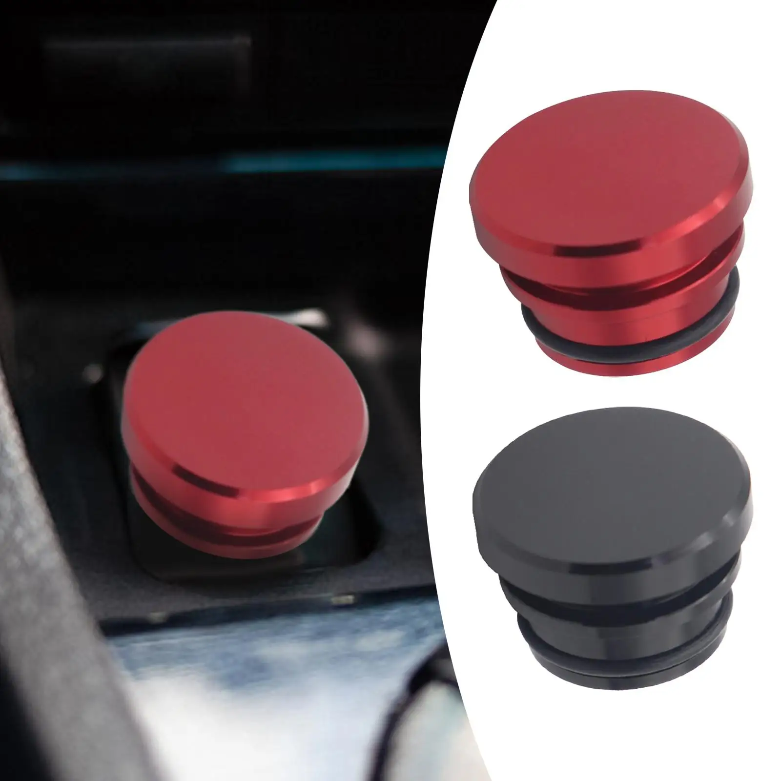 2 Pieces Cigarette Lighter Plug Cover Car Accessories for SUV Truck Car