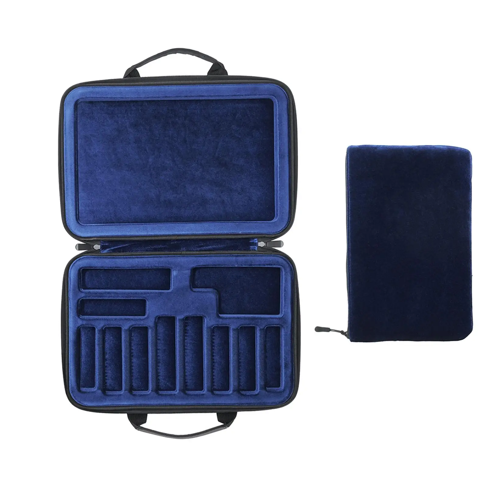 Storage Pouch Pocket Velvet Lining Zipper Closure Lightweight Handbag