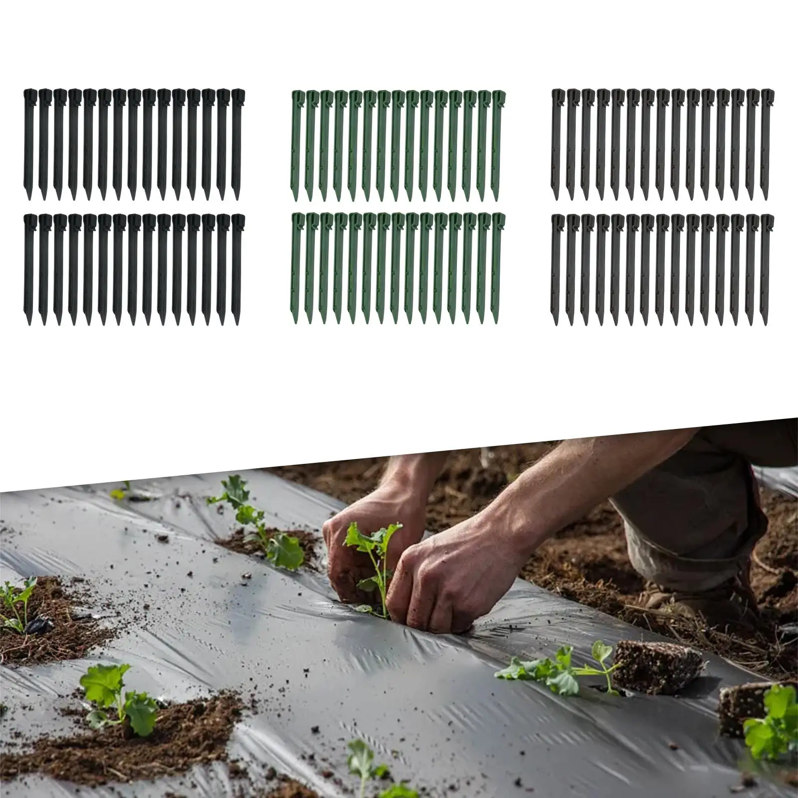 30Pcs Garden Staples Easy to Intsall Ground Stakes Canopy Nails Inflatable Stake for Outdoor Garden Decorations Hiking