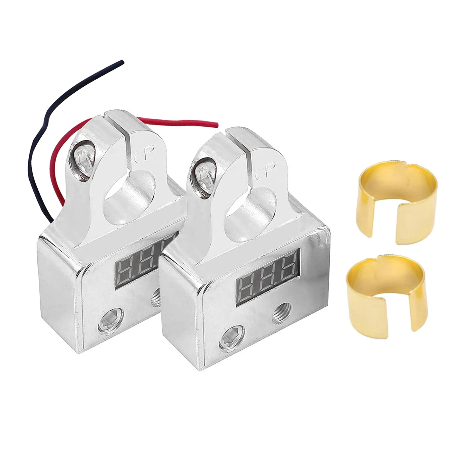 0/4/8 or  Battery Terminals with Shims -  and Negative (+/-) 2/4/8/ AWG Battery Terminal Clamp and Shims (Pair)