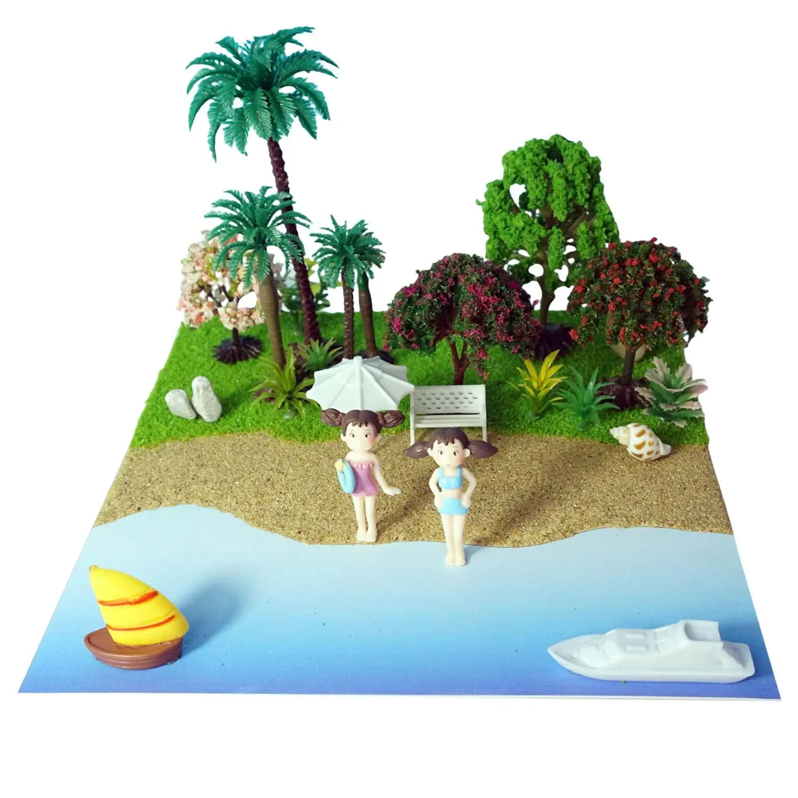 beach scenes Model Layout kits Simulation with Accessories beach scenes Model Display for Desk Hand On Ability Railroad Layouts