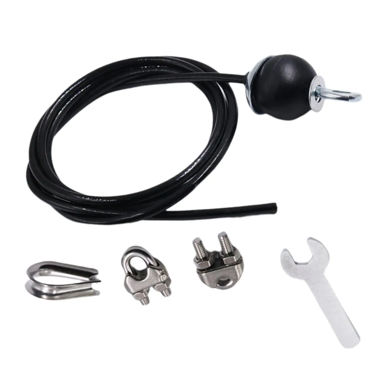 Steel Wire Rope Kit with Rubber Stopper Ball for Pulley System Exercise Accs