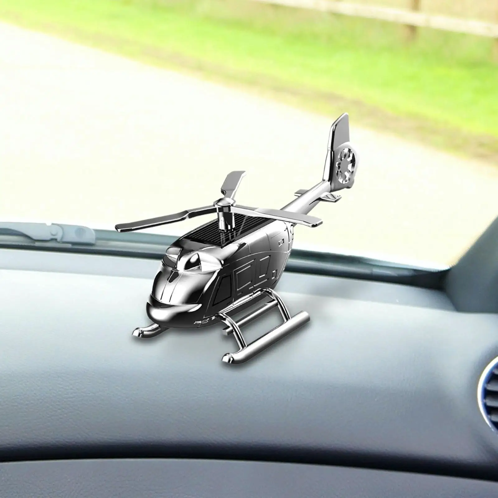 Solar Rotating Car Air Freshener Ornament Birthday Gifts Aircraft for Vehicle Home