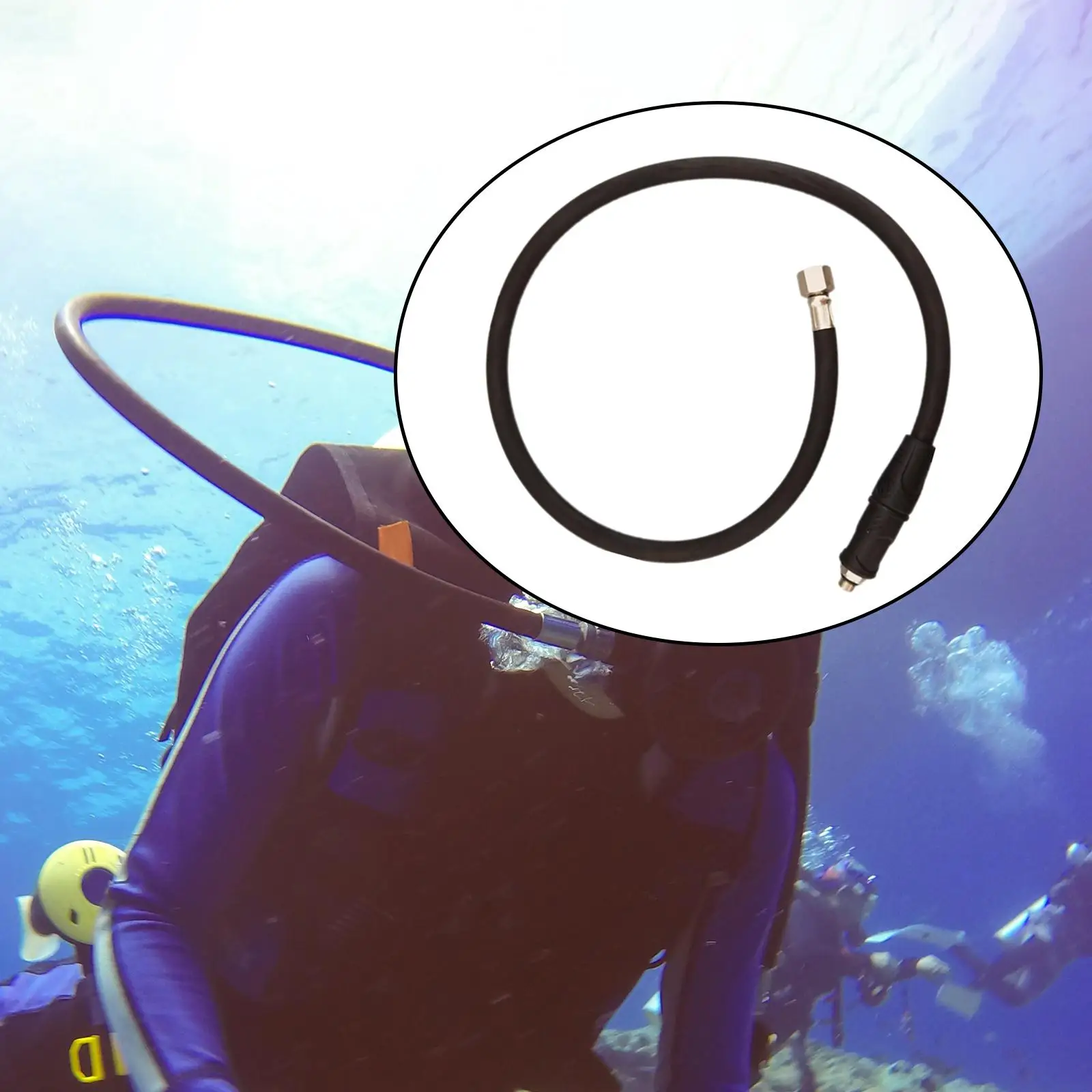 Scuba Diving Medium Pressure Hose for 2ND Gauge Breathing Regulator 35`` for Dive Underwater Standard BCD