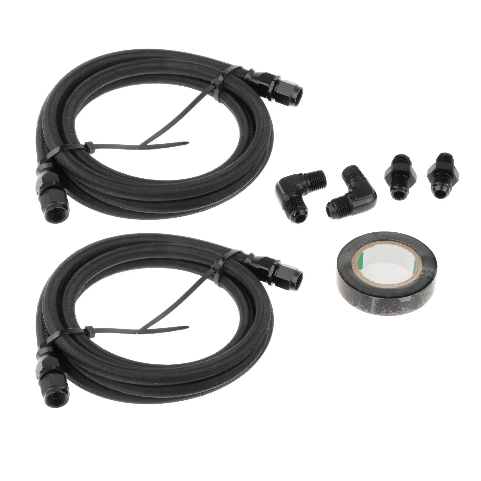 2 Pieces Transmission Cooler Hose Gas Cable Spare Parts with Fittings