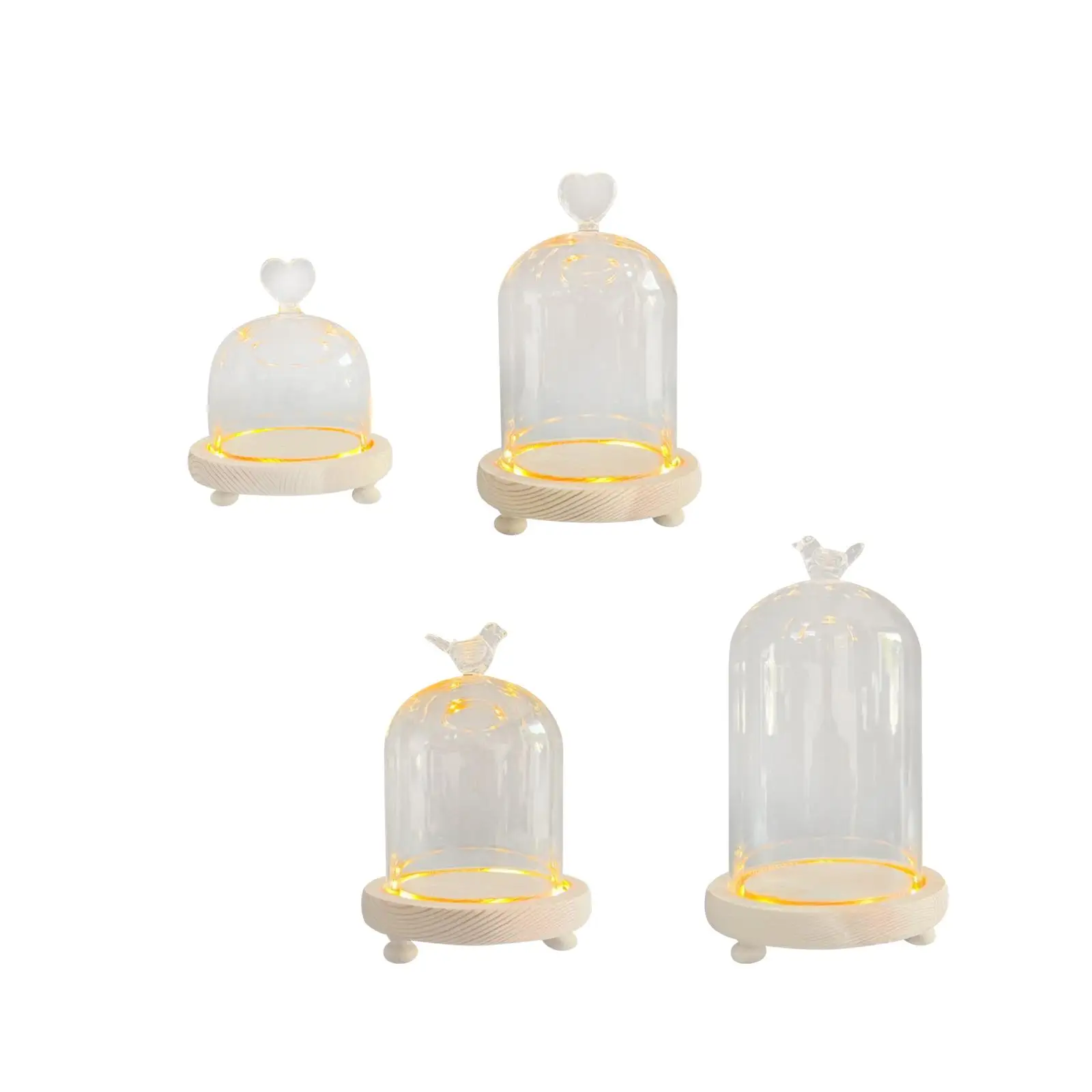 Glass Cloche Dome Cloche Bell Jar Display Case Party Transparent Dome Cloche