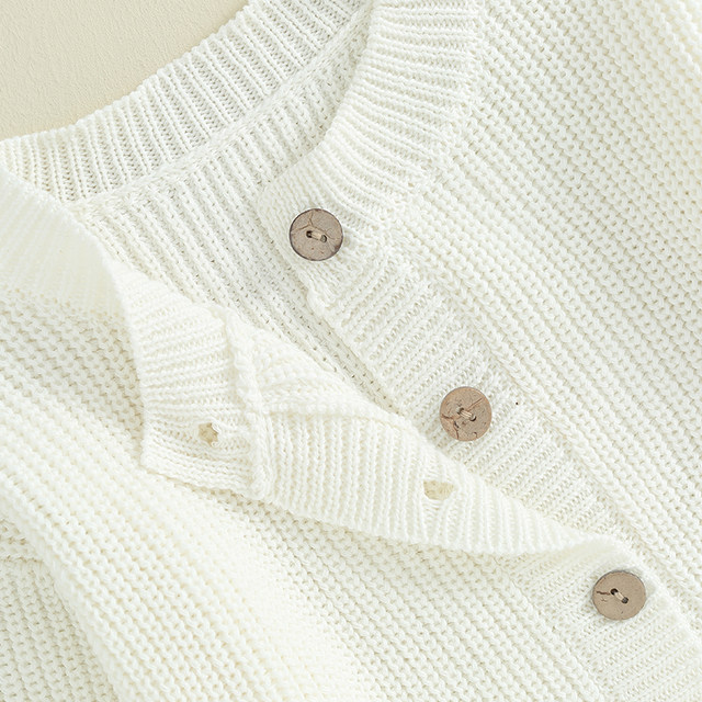 Cardigan Bambina In Pizzo - Maglione Lavorato A Maglia Per 1-8 Anni - Foto 5