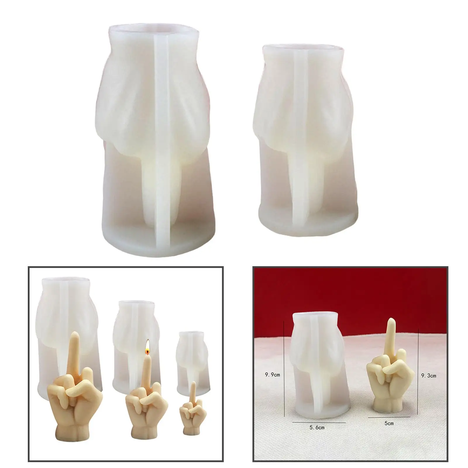 Decorative Middle Finger Candle Silicone Gesture Candle for Birthday Party Room Supplies Wedding Venue Ornament Candle Feast