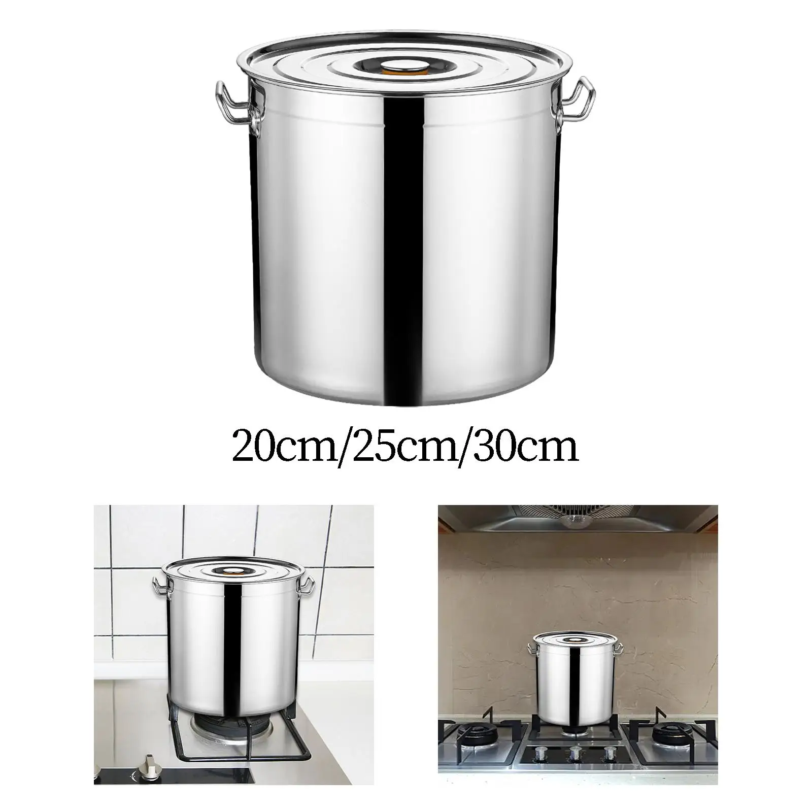 Stainless Steel Cookware Stockpot Tall Cooking Pot Professional Cookware Large Soup Pot for Hotel Commercial Canteens Household