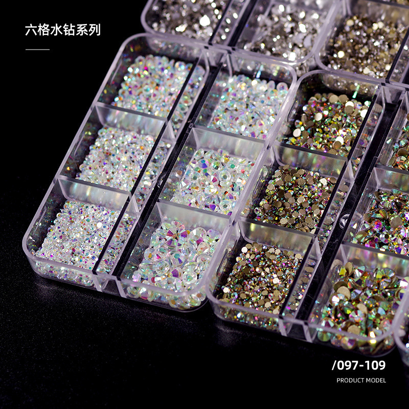 Best of Mixed Size Crystal Nail Art Rhinestone Clear AB Non Hotfix Flatback Gem Diamond 3D Nail Art Decorations DIY Manicure Face Makeup Reviews & Tips - Image 2