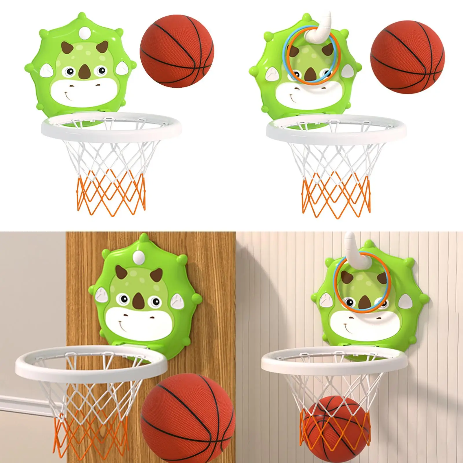 Wall Mount Basketball Toys with Balls Mini Basketball Hoop for Door Office Gifts