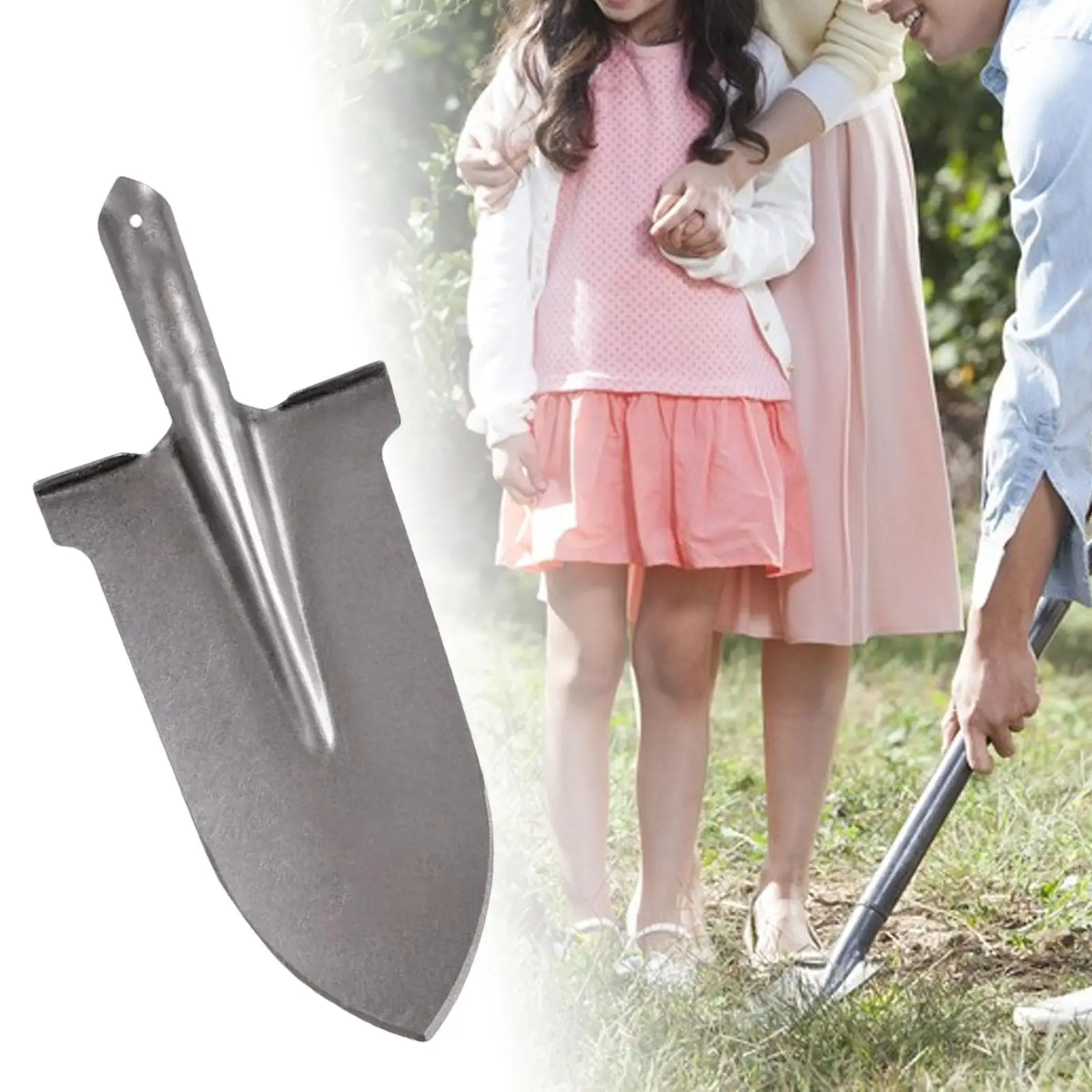Garden Spade Sturdy Heavy Duty Metal Outdoor Portable Hand Trowel Gardening Tool for Camping Planting Weeding Hiking Backpacking