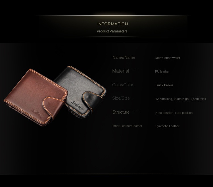 Baellerry férfi pénztárca Kiváló minőségű üzleti alkalmi vízszintes cipzáras csatos pénztárca európai és amerikai stílusú pénztárca_voghion.com