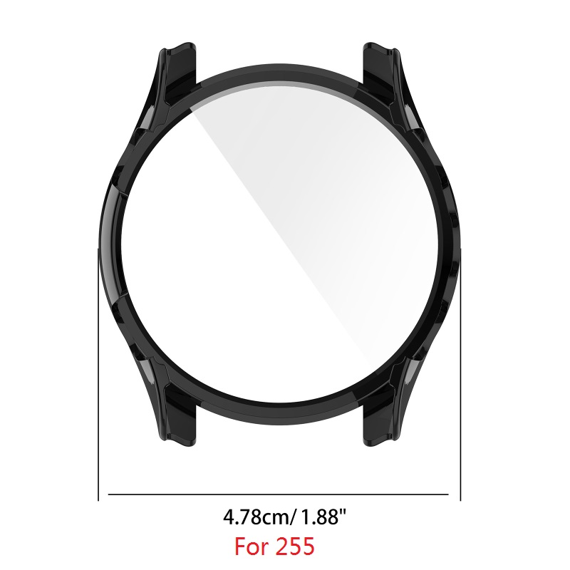 Für Garmin Forerunner 255/255S/955 Gehärtetem Glas einteiliges Shell Schirm-schutz Fall Smart Uhr PC Screen Protector Shell – Detail 13