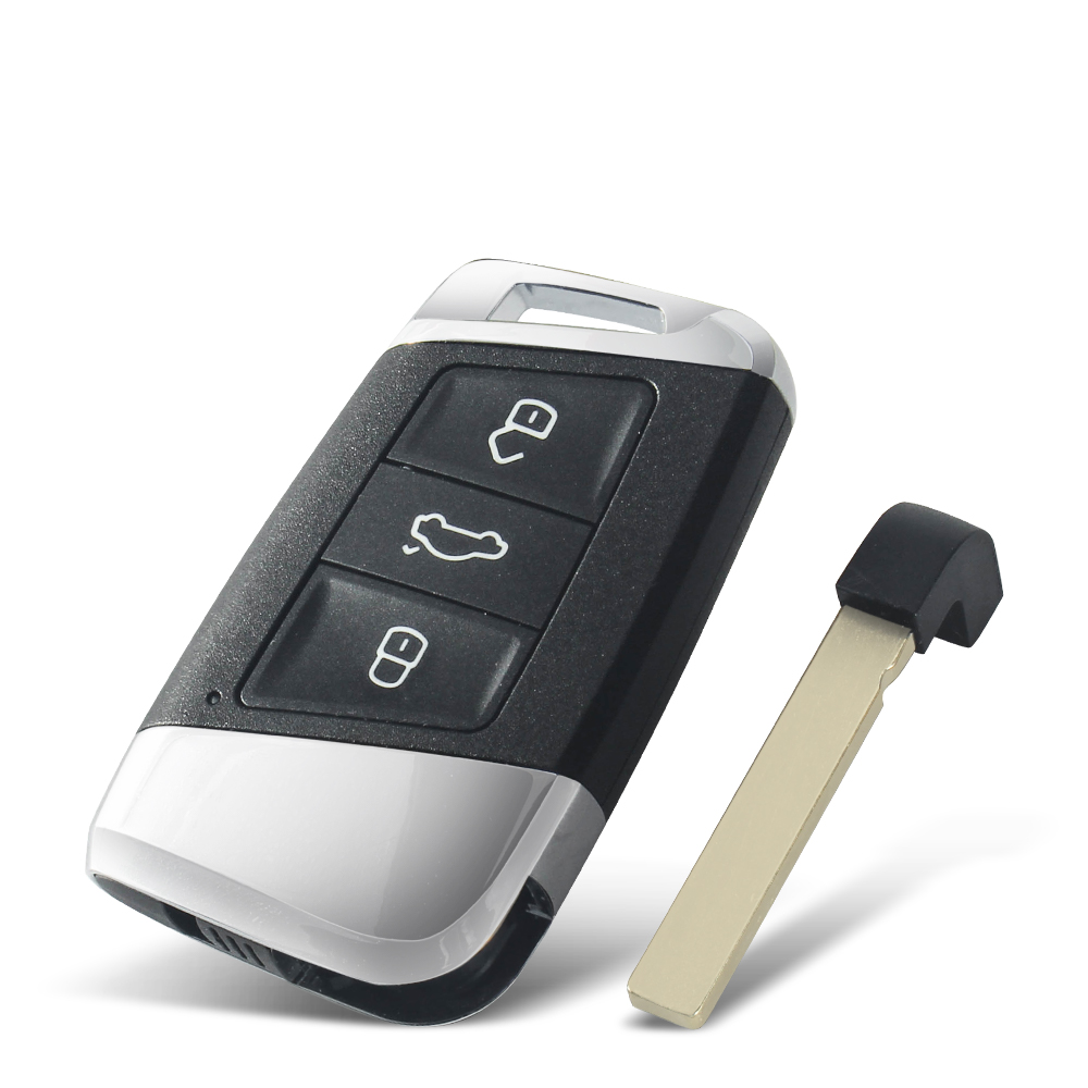 KEYYOU 1PCS 3 Taste Auto Schlüssel Fall für VW für Volkswagen Passat B8 Neue Magotan B5 Skoda A7 Passat Variante 2015-2019 Einsatz Klinge – Detail 7