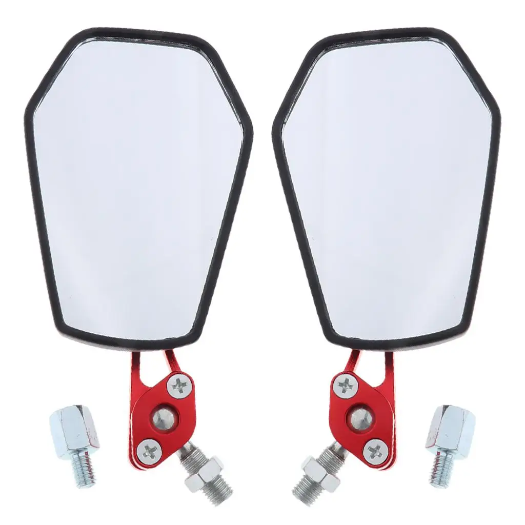 1 Pair Metal Universal Motorcycle Handle Bar End Rearview Side Convex Side Mirrors for, 5 Colors