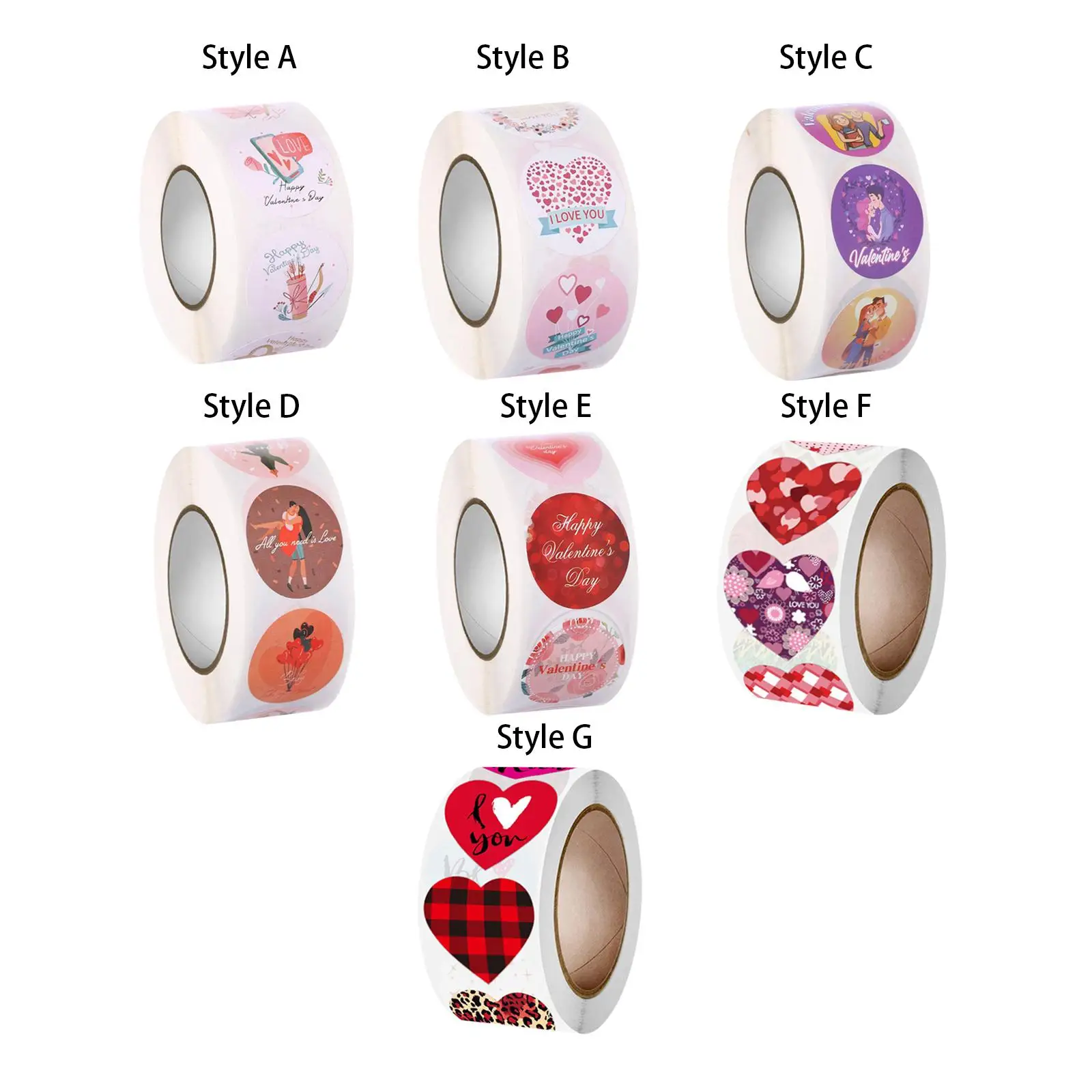 2.5cm Valentine Stickers, Diary Stickers Gift Wrap Stickers Labels for Banquet Anniversary