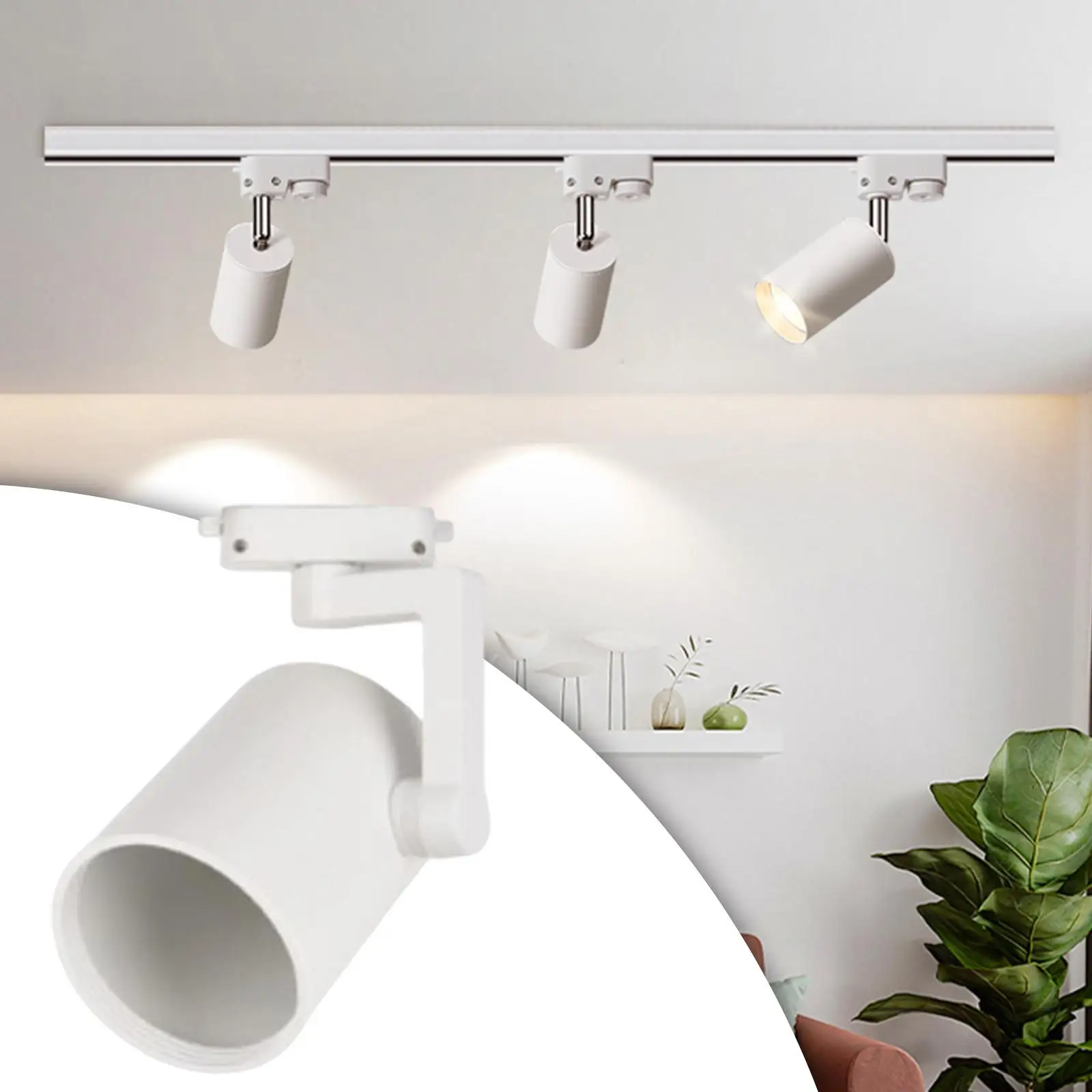 Par30 LED Track Light Shade Cover Bracket E27 White Scratch Resistant Accessories for Living Room Professional Lightweight