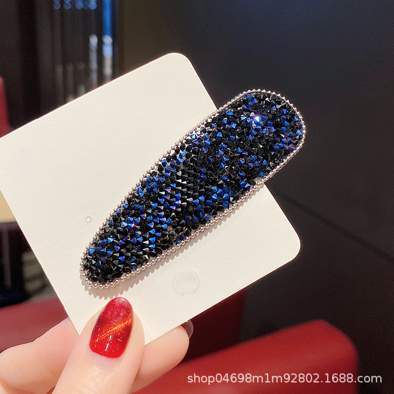 Koreanische Mode Strass Pin Tropf Platz Einfache Glitter Haar Clips Pony Haar Organizer Clips Frauen Haar Zubehör – Detail 9