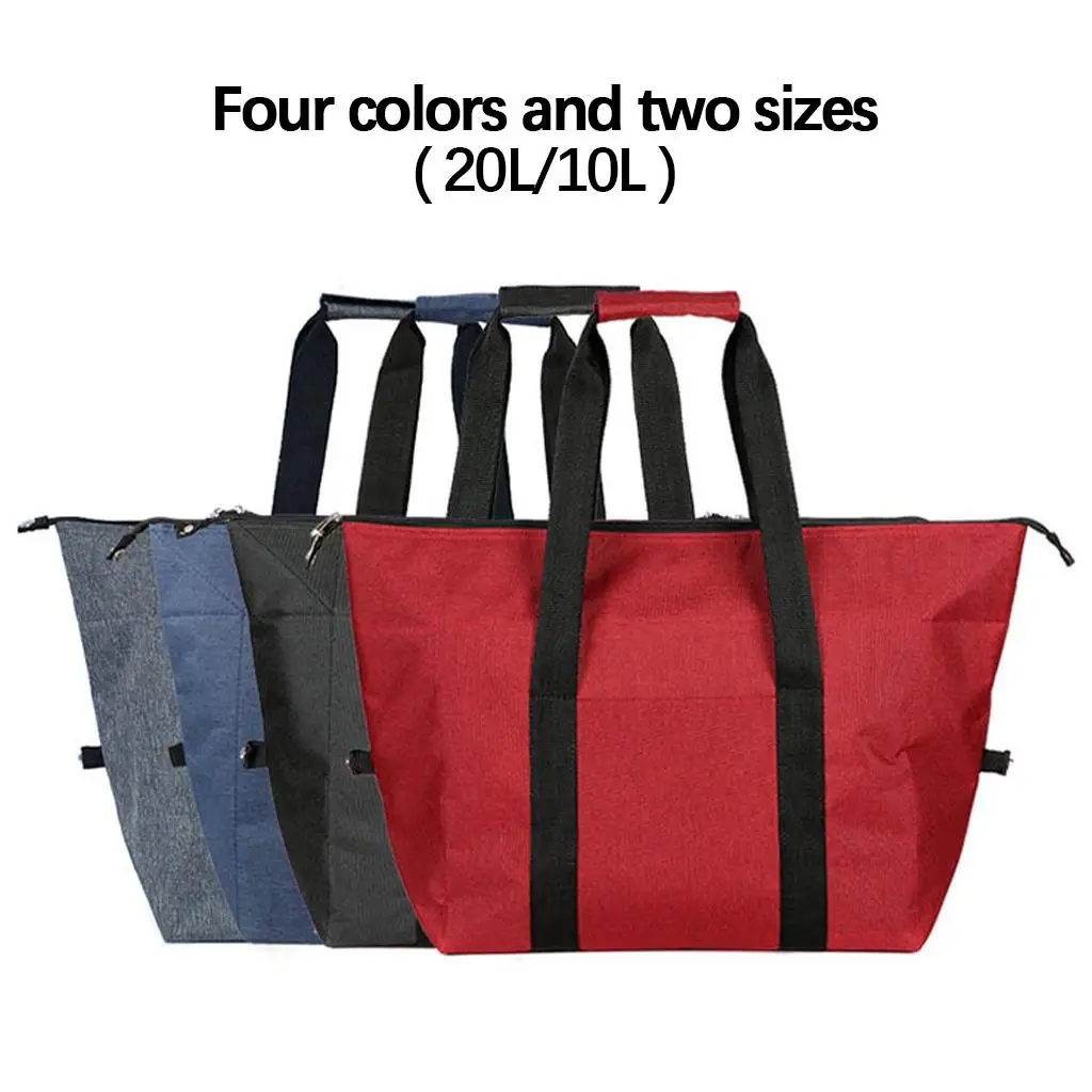 Picnic Bag Foldable Design Food Container Carrying Lunch Box Cooler Handbag for