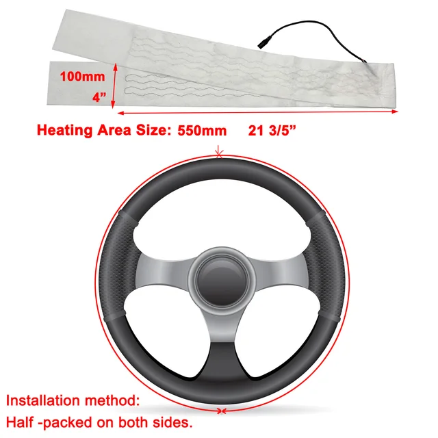 Auto Lenkrad Heizung Kit Carbon Faser Erhitzt Pad mit 6 Gang LED Schalter  Lenkrad Protector Universal Für Winter auto - AliExpress