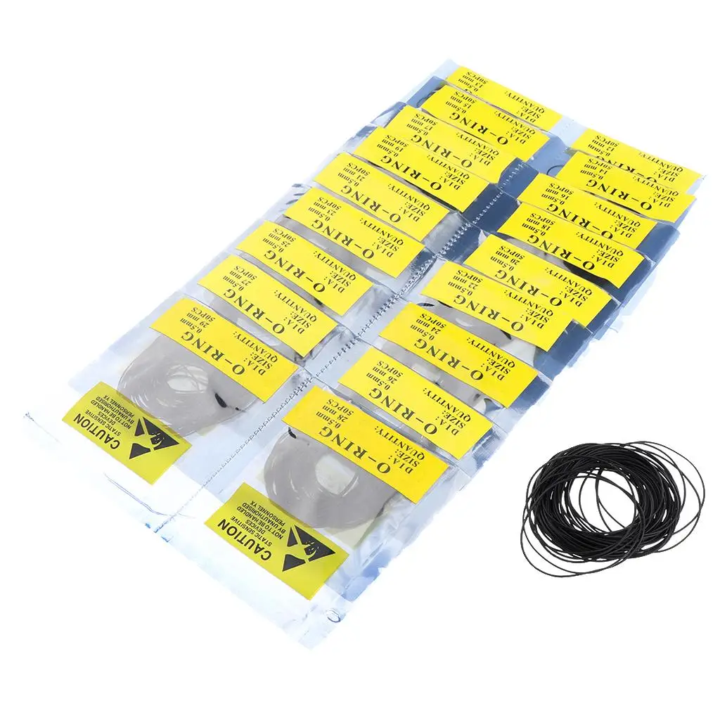 950pcs Watch Back Rubber Gasket O- Silicone Seal Replacement O-rings