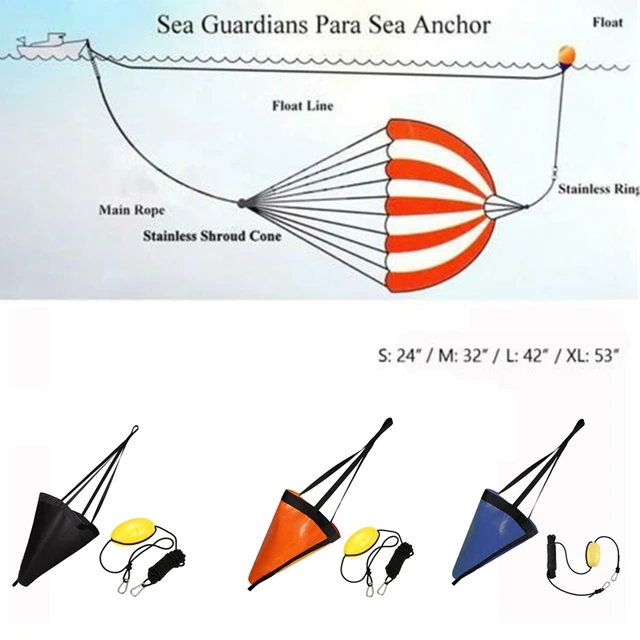 Sea Brake System Drift Sock Fishing Sea Anchor Drogue for Kayak