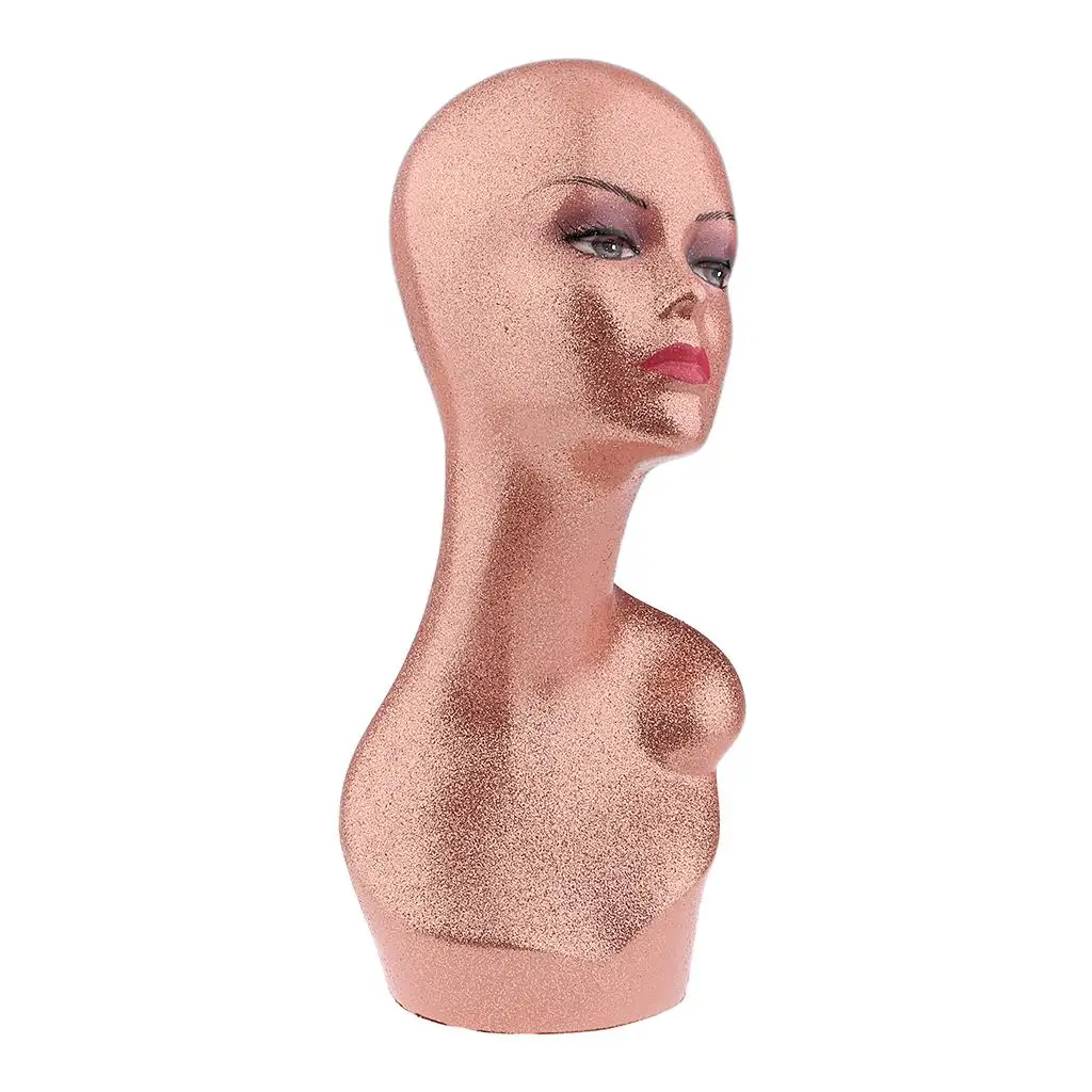 Glitter  PVC Manikin Head   Head Bust  for Jewelry Display Making Styling