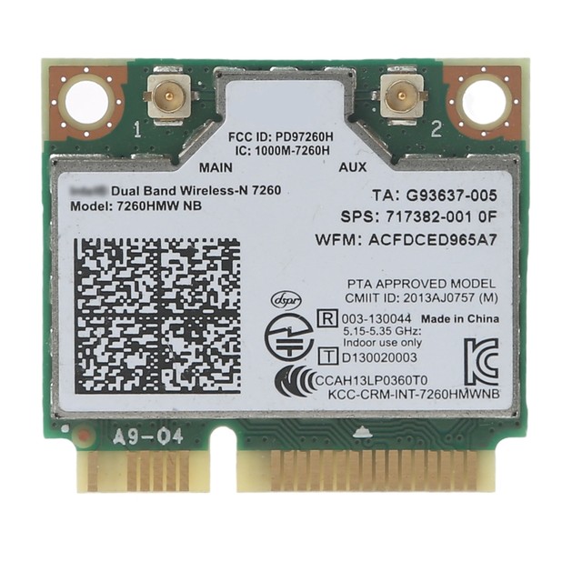 Dual Band 2.4G/5G for Intel Wireless Notwork Card 7260 7260NB